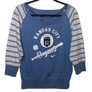 NIKE | Kansas City Royals MLB Baseball Cooperstown Collection 3/4 Sleeve Shirt